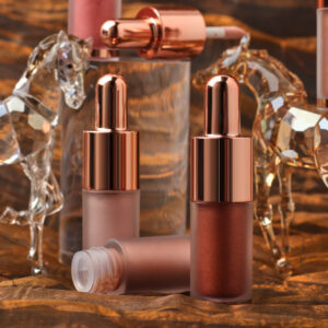private label rose gold dropper liquid highlighter custom logo liquid contour body luminizer low moq wholesale
