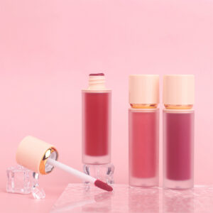 nude gold ring cap velvet matte liquid lipstick – private label 12 shade transfer proof matte lip glaze wholesale