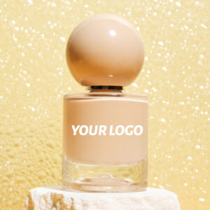 private label full coverage liquid foundation – custom logo spherical cap glass bottle liquid base makeup wholesale