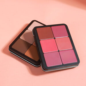 private label 12 color metal tin cream blush palette – custom logo creamy velvet lip & cheek palette wholesale