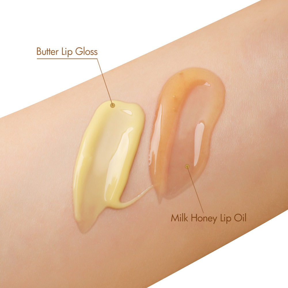 Private Label Lip Cosmetics Manufacturer | Low MOQ 50pcs | Duoly Cosmetics milk honey overnight repair lip oil & butter gloss – private label hydrating mirror shine lip care wholesale