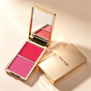 Private Label 2-in-1 Cream & Powder Blush Duo – Custom Logo Hydrating Cream & Velvet Powder Blush Compact Wholesale
