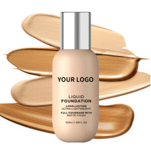 private label custom logo liquid foundation – 50 shades ultra lightweight long wear full coverage matte base makeup wholesale