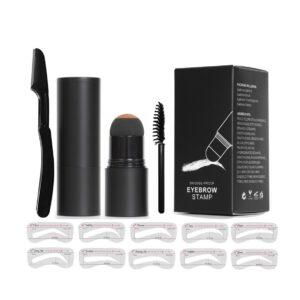 private label one step eyebrow stamp & hairline powder stencil kit – custom logo waterproof lazy eyebrow shaping kit oem wholesale